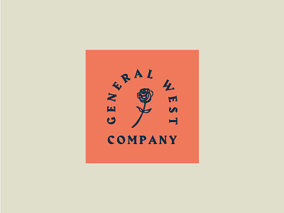 General West Co brand company general identity logo rose vintage west