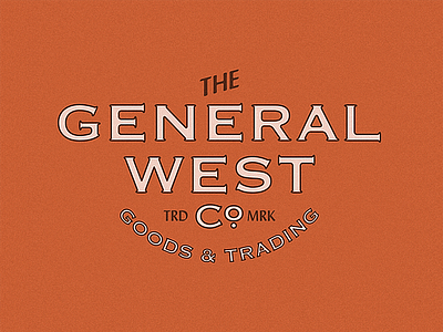 The General West Co. americana brand company general identity lockup logo old type vintage west