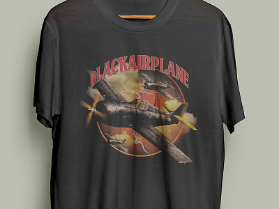 Blackairplane Shirt 80s airplane apparel branding plane shirt t shirt t shirt design vintage ww2