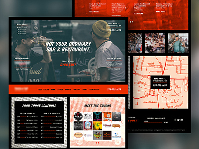 Food Truck Concept beer food truck one pager texture typography web design