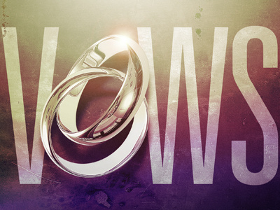 Vows art color gradient grunge rings series texture typography wedding