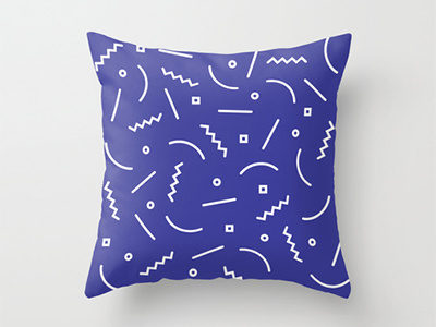 Post Modern Pattern Pillow pattern pillow post modern purple society6 white