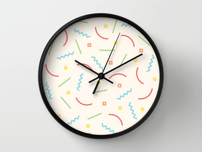 Post Modern Pattern Pastel Clock by Nicole Pivirotto on Dribbble