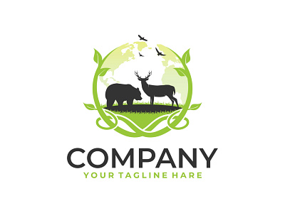 save animal life illustration logo