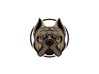 head dog black design logo