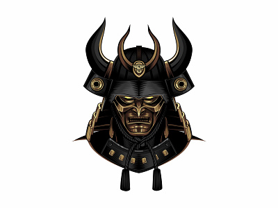 samurai warrior design illustration japan logo samurai vector warrior