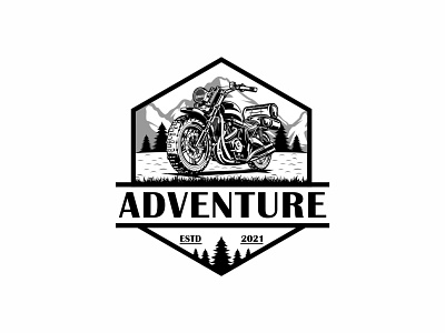 motorcycle adventure adventure graphic design illustration logo motorcycle motorcycle adventure vector vehicle