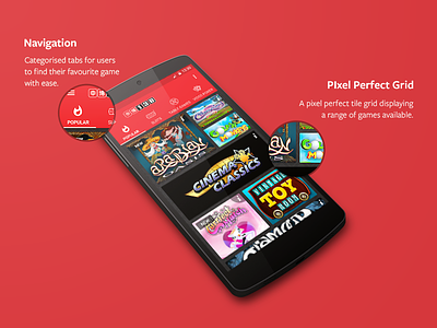 Android Game Concept android app gambling material design red