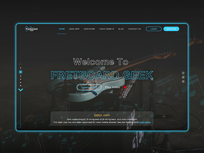 Fretboard GEEK Music Website Design