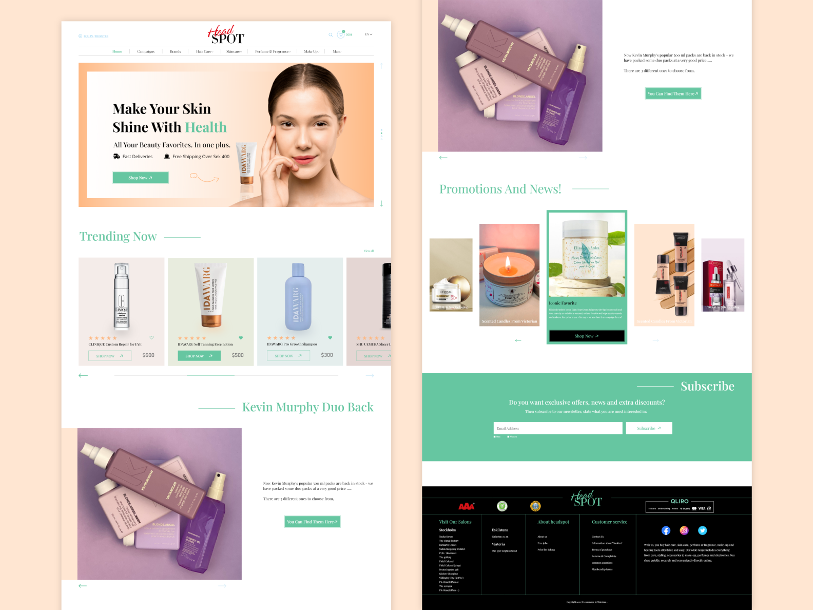 Website design for beauty brand! by M Sohel on Dribbble