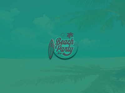 TYPOGRAPHY | BEACH PARTY art beach party brand branding branding and identity clean concept dailyui design font graphic design identity illustration illustrator lettering logo logotype simple typography vector