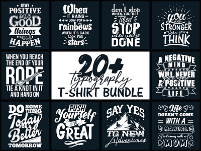 Typography Quote T-shirt Design black and white brand identity modern motivational quote quote design t shirt t shirt bundle t shirt design typography typography t shirt