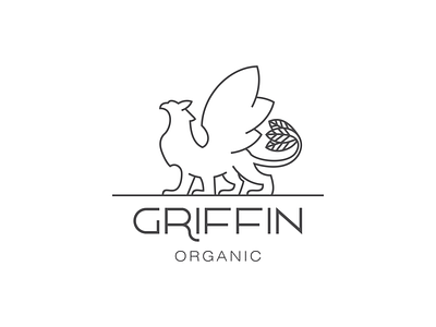 GRIFFIN branding design griffin griffon herbal illustration illustrator leaf logo logo design logodesign organic typography vector wings