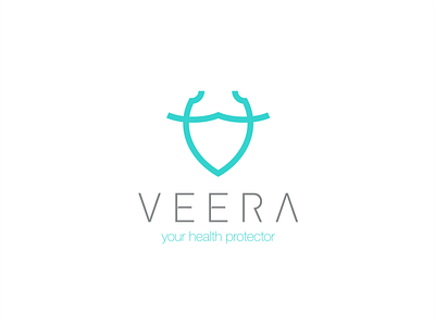 VEERA Masks branding design illustrator logo logo design logodesign mask monogram monotype shield v letter v letter logo vector