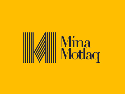 Mina Motlaq Architect Logo Design | 2021 architect architecture branding design illustrator line logo logo logo design logodesign logoinspiration logolearn logolove logomaker m letter m letter logo m logo monogram monogram logo yellow yellow logo