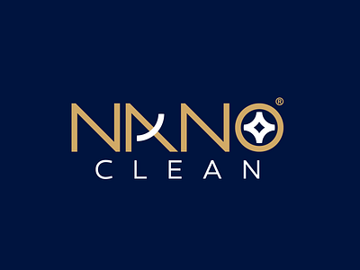 Nano Clean Logo Design | 2020 brand design brand identity branding clean goldlogo illustrator logo logo design logodesign logoinspiration logolearn logolounge logolove logomaker logos logotype nano nanoclean navy blue type