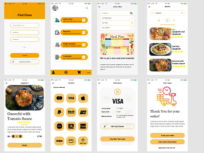 Find Chow food app ui