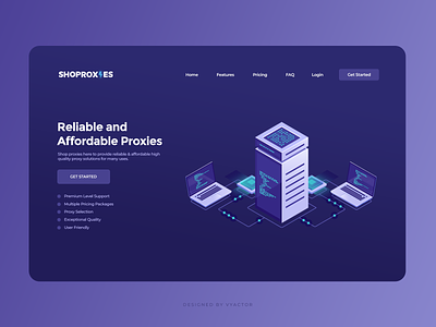 ShopProxies - Landing Page Design