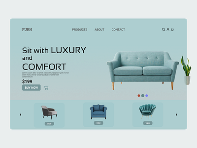 FURN - Furniture Landing Page UI/UX Design design figma graphic design ui ux web