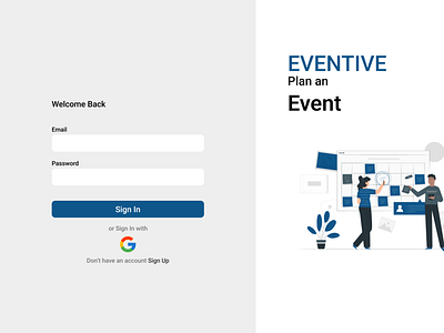 Eventive - SignIN design figma ui ux web