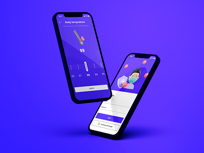 Covid checkup app - UI Design app design minimalist modern modern design ui