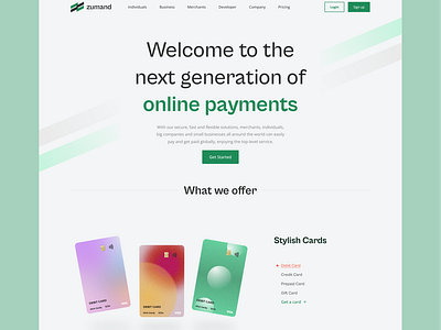 Zumand - Online Payment System Landing Page