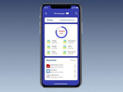 File Manager design design art designs file manager file upload mobile mobile app mobile ui ui design uiux uxdesign