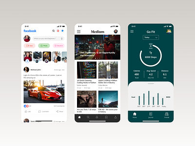 Home Page Redesigns facebook fitness app homepage medium mobile design mobile ui ui design uidesign uiux ux design
