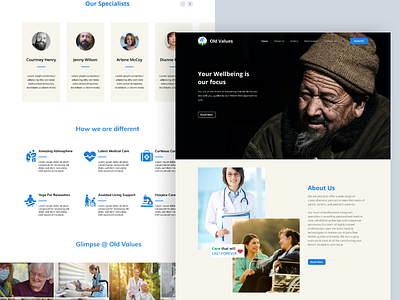 Old Age Home design design art dribble old age ui design uidesign uiux ux ui uxdesign webdesign website concept website design websites