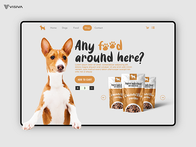 Webshop design coder css developer dog dog food dogs e shop e store graphic design html puppy ui ui ux userexperience userinterface userinterfacedesign ux visiva webdesigner website