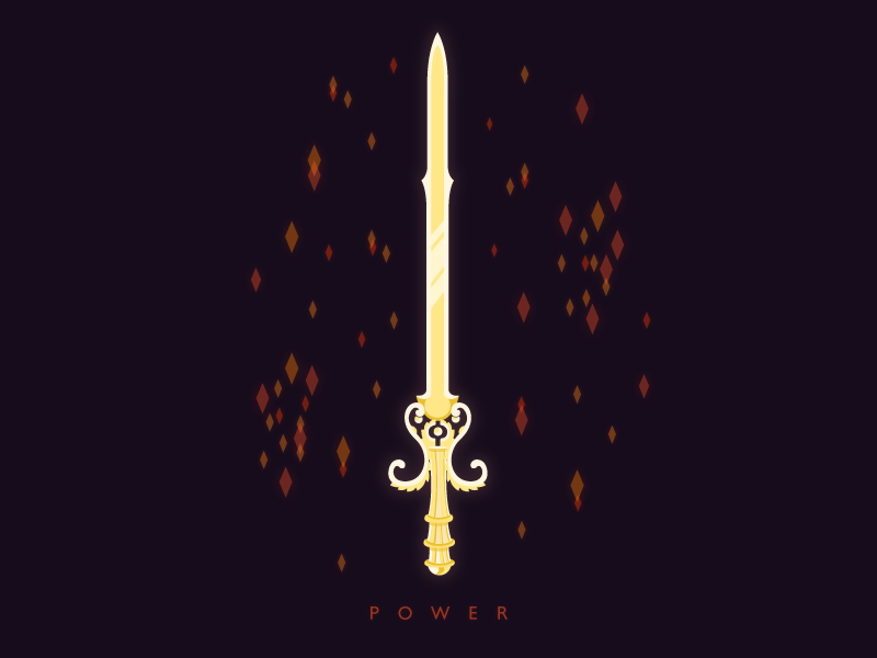 Power zelda sword mark logo ganon shadows flat illustration