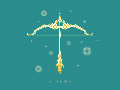 Wisdom arrow bow flat icon illustration triforce vector zelda