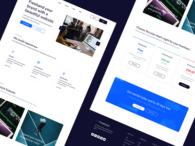 Freehand landing page bootstrap clean design clean ui figma design freebie freebies landing page landing page design landingpage sketch template uidesign userinterface webdesign website website design