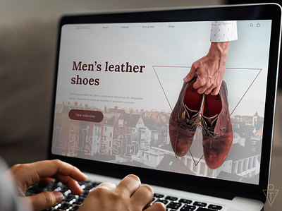 Landing page Men`s Leather Shoes art branding design landing landing page shoe shop ui ux web web design website