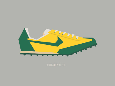 Oregon Waffle 70s flat nike oregon oregon ducks oregon waffle running shoe sports track vector vintage