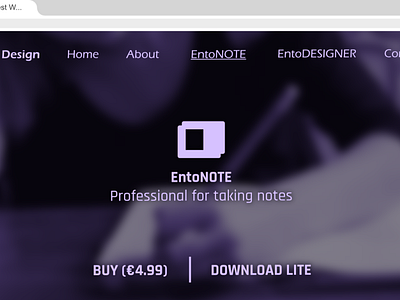 EntoNOTE logo cool design ento entonote logo logos nice note notes notes app purple simple site sites website websites