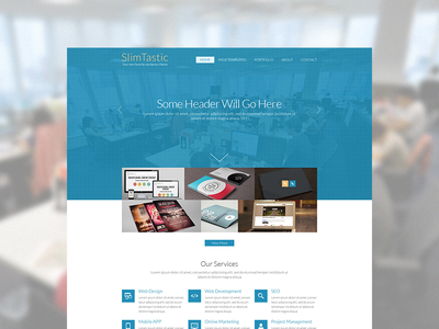 SlimTastic Home Page custom design psd slimtastic theme web wordpress