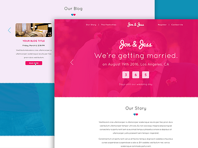 Wedding Page Template pink wedding wedding template