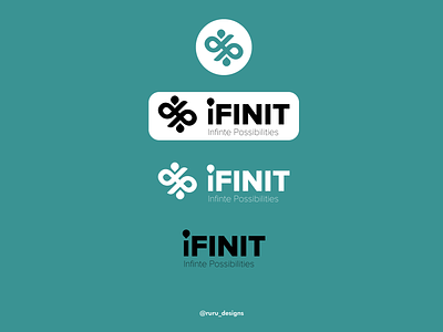iFinit app art branding design flat icon logo minimal vector website