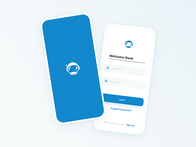 Mobile Splash and Login Screen - UI Design