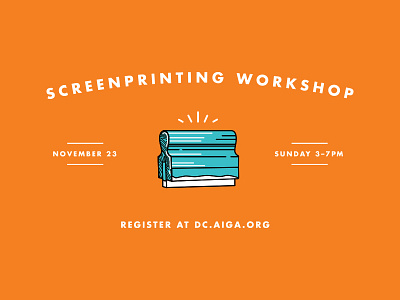 AIGA DC Screen Printing Workshop illustration screen printing