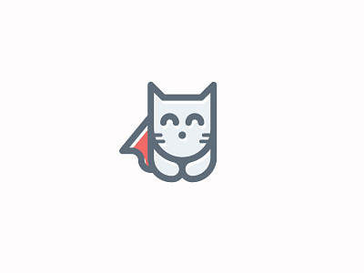 My Super Cat brand branding cat colors cute flat icon identity logo logotype minimalistic pet