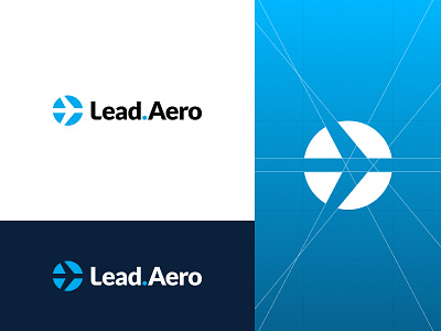 Lead.Aero aero brand branding flat identity logo logomark logotype minimalism minimalistic monogram plane