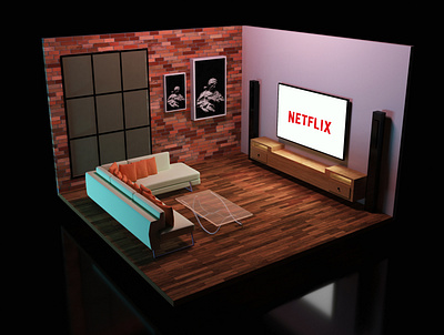 netflix 3d 3d art 3ds max 3dsmax architecture art blender design interior design lowpoly