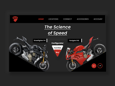 Ducati Concept Web Design design macbook sketch ui ux website design