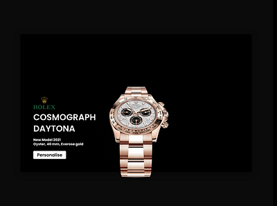 Rolex Cosmograph Daytona Cover Webpage adobe xd behance concept design dribbble macbook rolex ui ux web design website