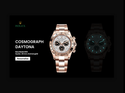 Rolex Cosmograph Daytona Webpage concept design dribbble macbook rolex ui ux web page website