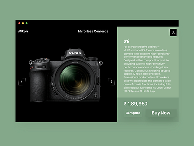 Camera Webpage Design design macbook sketch ui ux web design webpage