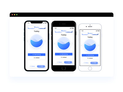 Water Intake App Design