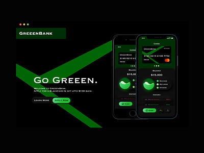 Banking App - GreeenBank adobe aero aero app apple design interaction macbook sketch ui ux